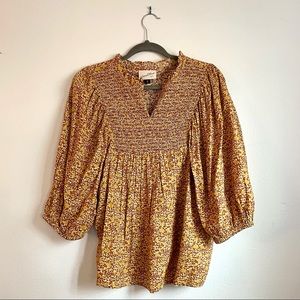 Universal Thread Smocked Puff Sleeve Blouse